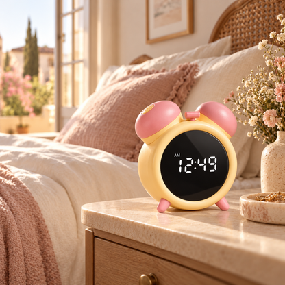 Secretya Secret Alarm Clock on a bedside table