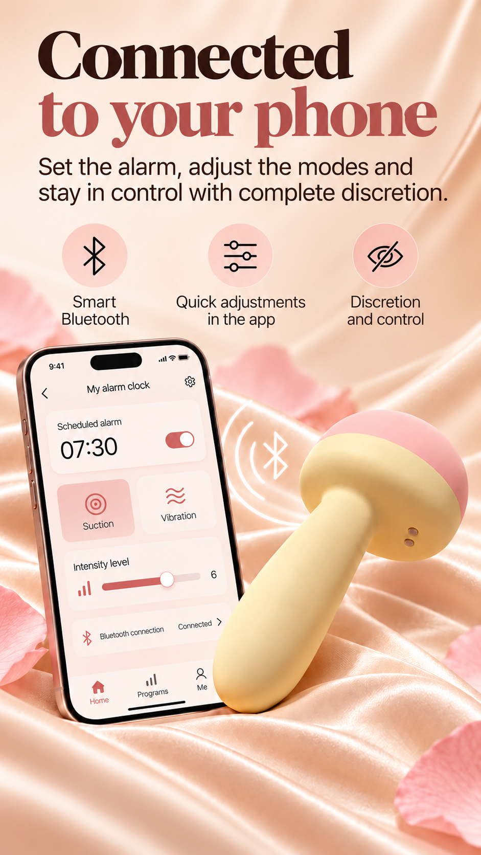 Connected to your phone — Secretya app features